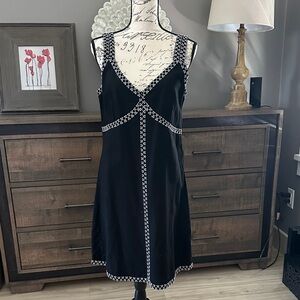 Rachel Zoe Black Dress with White Pattern